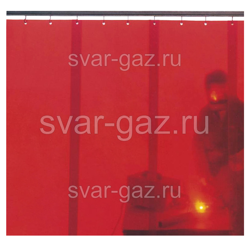 картинка - Сварочная штора темно-красная ESAB DIN 9 (1400 мм х1800 мм)