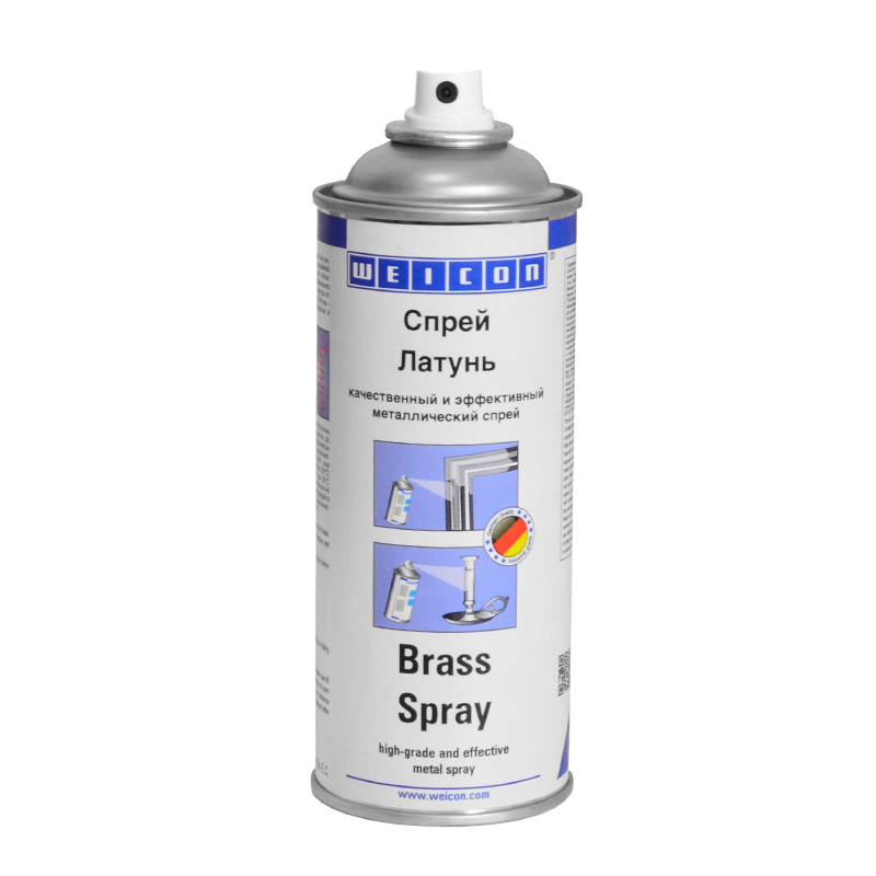 картинка - Спрей антикоррозийный "латунный цвет" Brass Spray WEICON (спрей, 400 мл, 120 мл/м2)