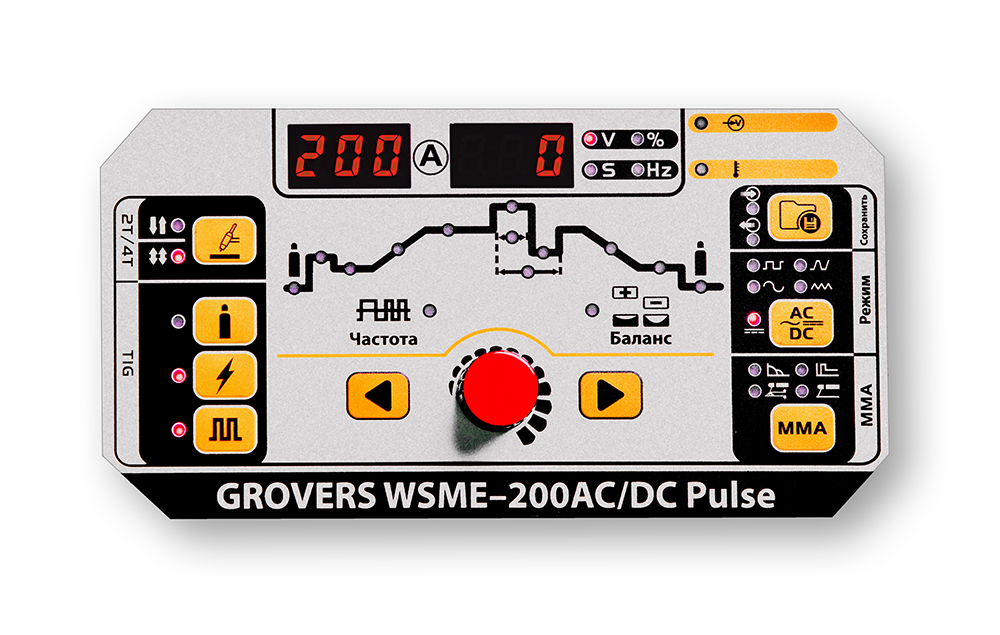 картинка - Инвертор GROVERS WSME 200 W AC/DC Pulse (220В; 5-200А; 6.4кВт; 20кг)