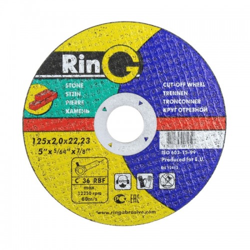 картинка - Круг отрезной по камню 41 14А 180х2,0х22, RinG