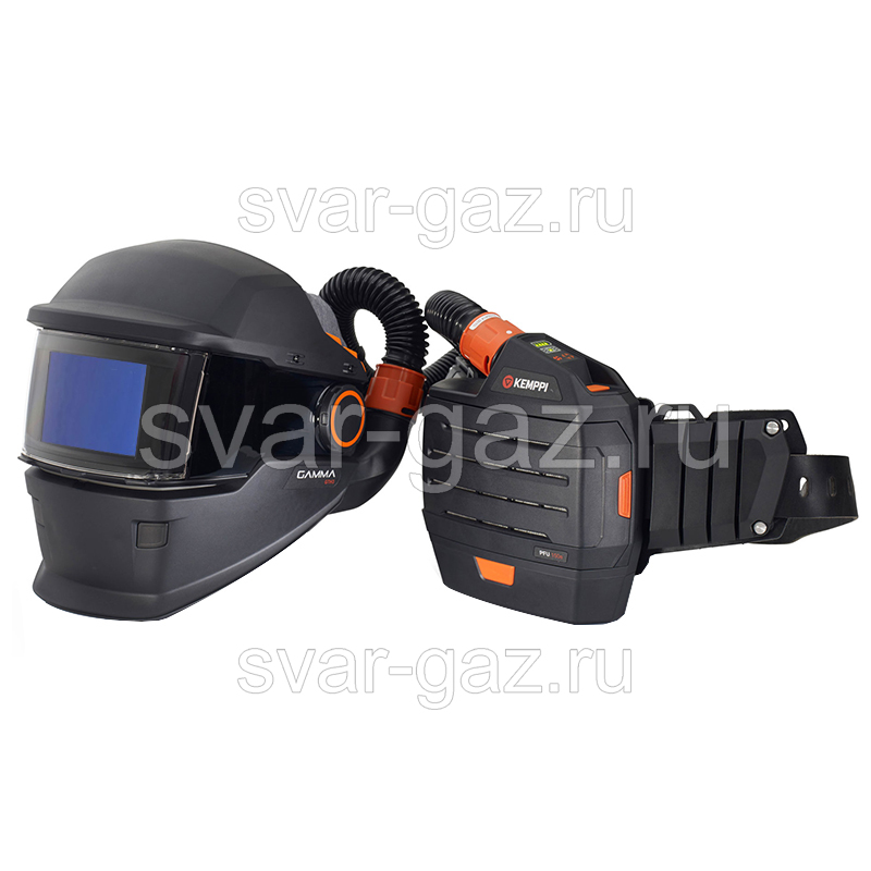 картинка - Маска сварщика Kemppi GAMMA GTH3 SFA+PHU 210E с турбоблоком (4/9-13 DIN, 101x73)