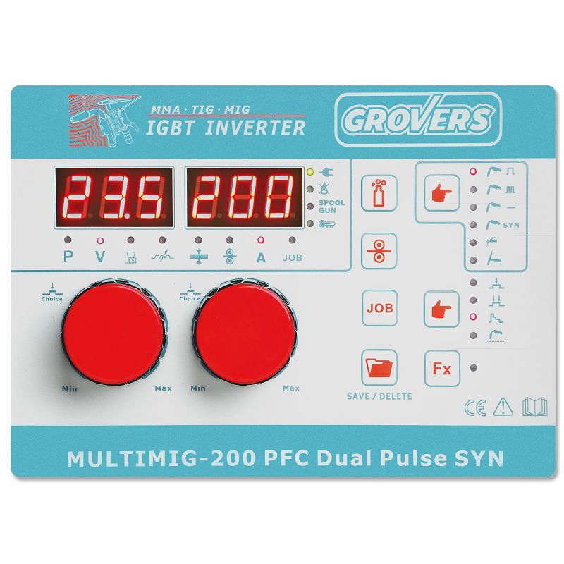  -   GROVERS MULTIMIG 200 PFC DUAL PULSE SYN (220; 10-200; 6,2; 20)