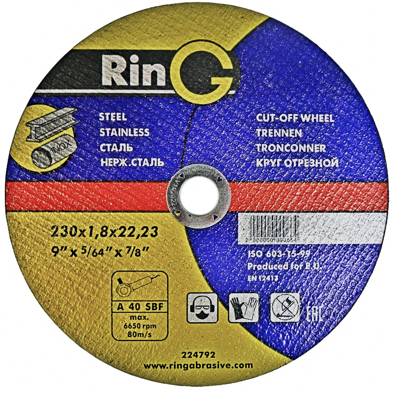 картинка - Круг отрезной 41 14А 180х2,0х22, RinG