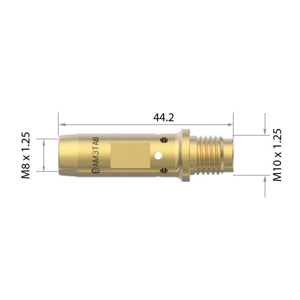 картинка - AM3TAB Вставка под наконечник Arc М8 латунная 44,2мм (MIG/MAG)