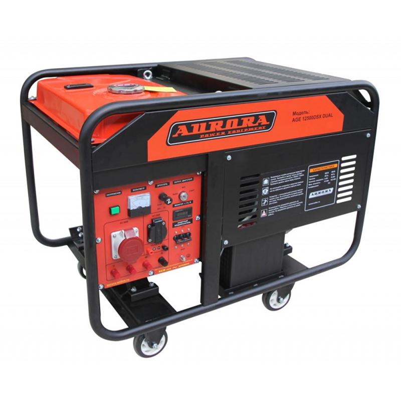 картинка - Электростанция AGE12500DSX DUAL (220/380В, бензин), Aurora