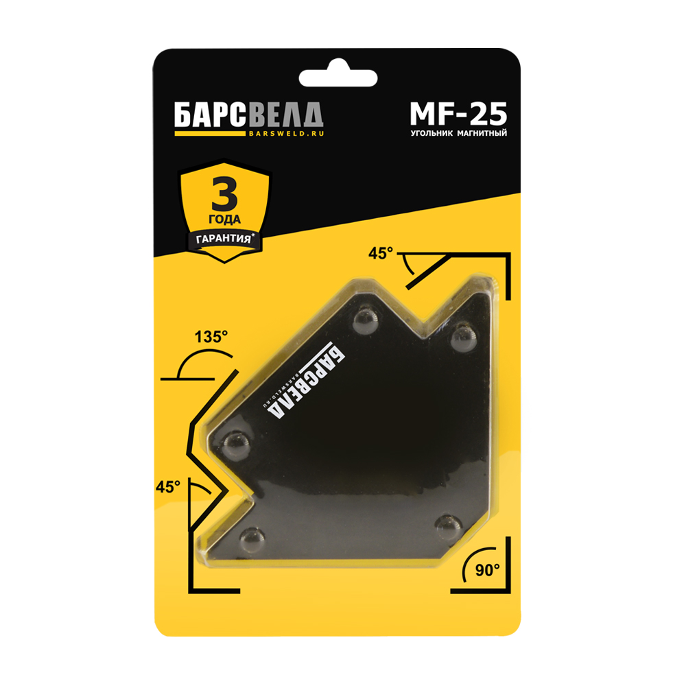 картинка - Угольник магнитный БАРСВЕЛД MF-25 LBS