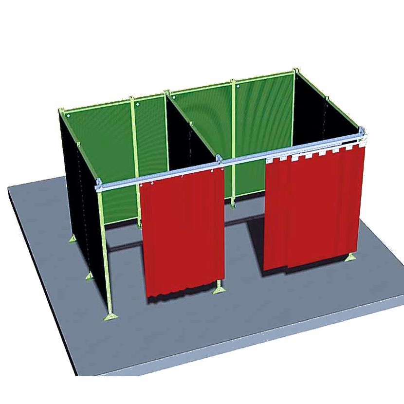 картинка - Шумоглощающие сварочные кабины на 2 поста 2x4м