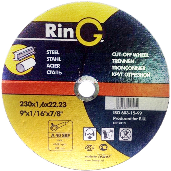 картинка - Круг отрезной 41 14А 230х1,6х22, RinG